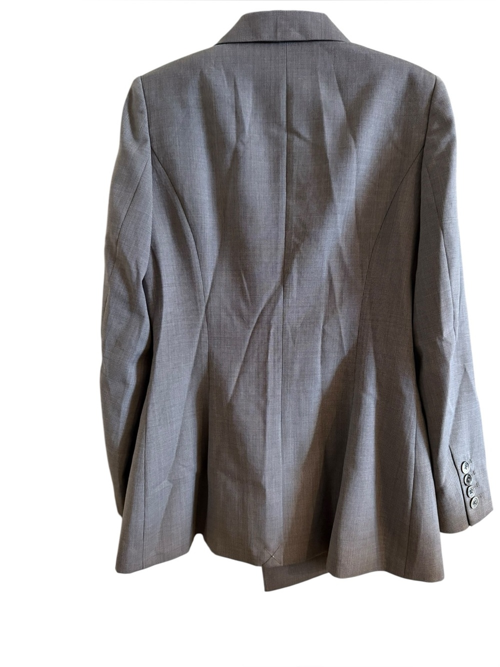 Tie For Her Wool Blend Gray Double Breasted Suit Jacket Blazer - Picture 7 of 10